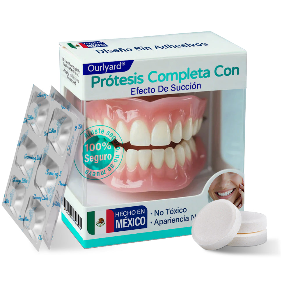 ✅ Fabricado y enviado desde México | Dentadura Completa Suction-effective Ourlyard® 🦷✨