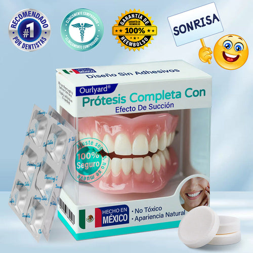 ✅ Fabricado y enviado desde México | Dentadura Completa Suction-effective Ourlyard® 🦷✨