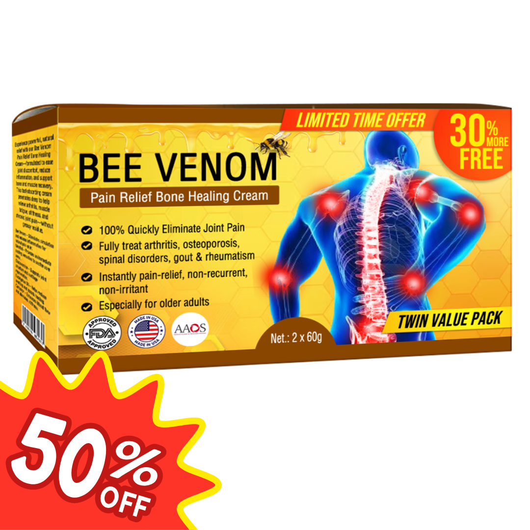 🐝Crema de Terapia de Alivio del Dolor Ultra Potente Instantáneo con Veneno de Abeja 🇲🇽 (Hecho en una instalación registrada por la FDA)