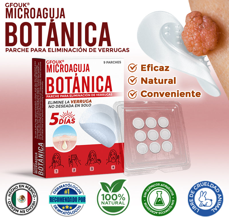 𝖱𝖾𝖼𝗈𝗆𝖾𝗇𝖽𝖺𝖽𝗈 𝗉𝗈𝗋 𝙙𝙤𝙘𝙩𝙤𝙧𝙚𝙨👨🏽⚕️GFOUK® Parche Botánico de Microagujas para Eliminar Verrugas y Acrocordones 🇲🇽 Producto 100%