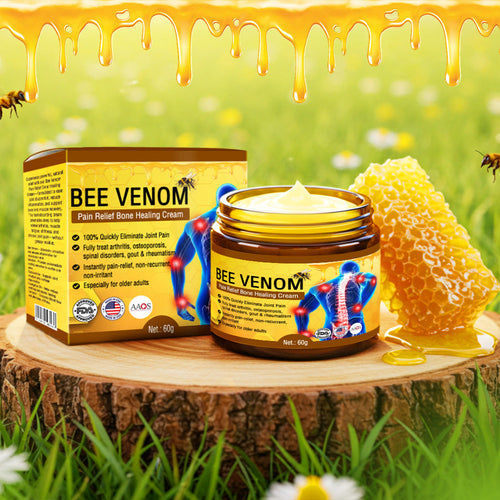 🐝Crema de Terapia de Alivio del Dolor Ultra Potente Instantáneo con Veneno de Abeja 🇲🇽 (Hecho en una instalación registrada por la FDA)