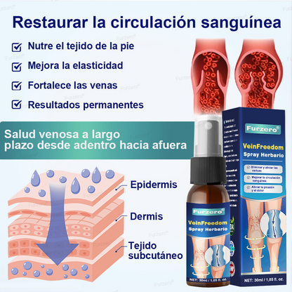 🏆Hecho y enviado desde México🌿Furzero® VeinFreedom Spray Herbario - Terapia de MicroNiebla